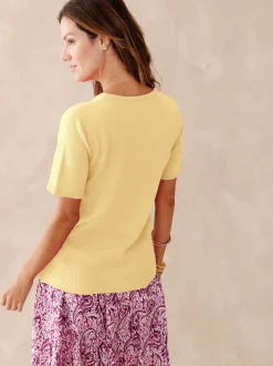 Femme Daxon Pull manches courtes encolure ronde