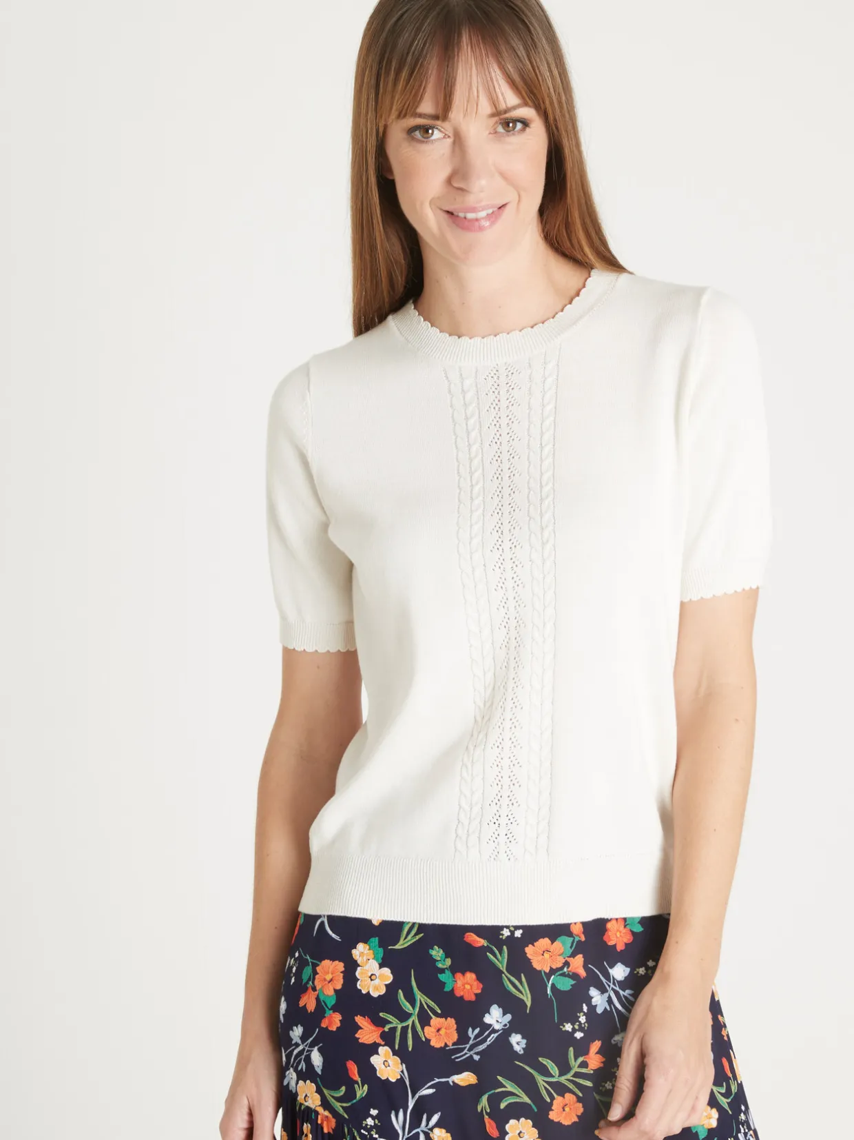 Femme Daxon Pull manches courtes finition écailles