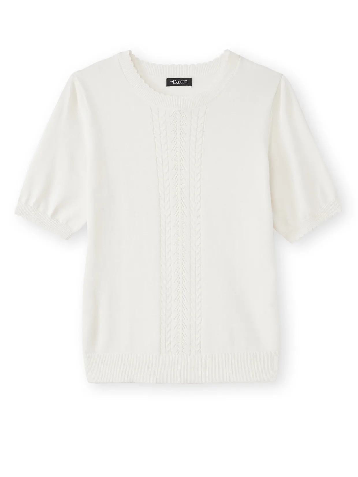 Femme Daxon Pull manches courtes finition écailles