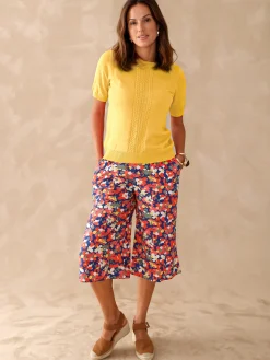 Femme Daxon Pull manches courtes finition écailles