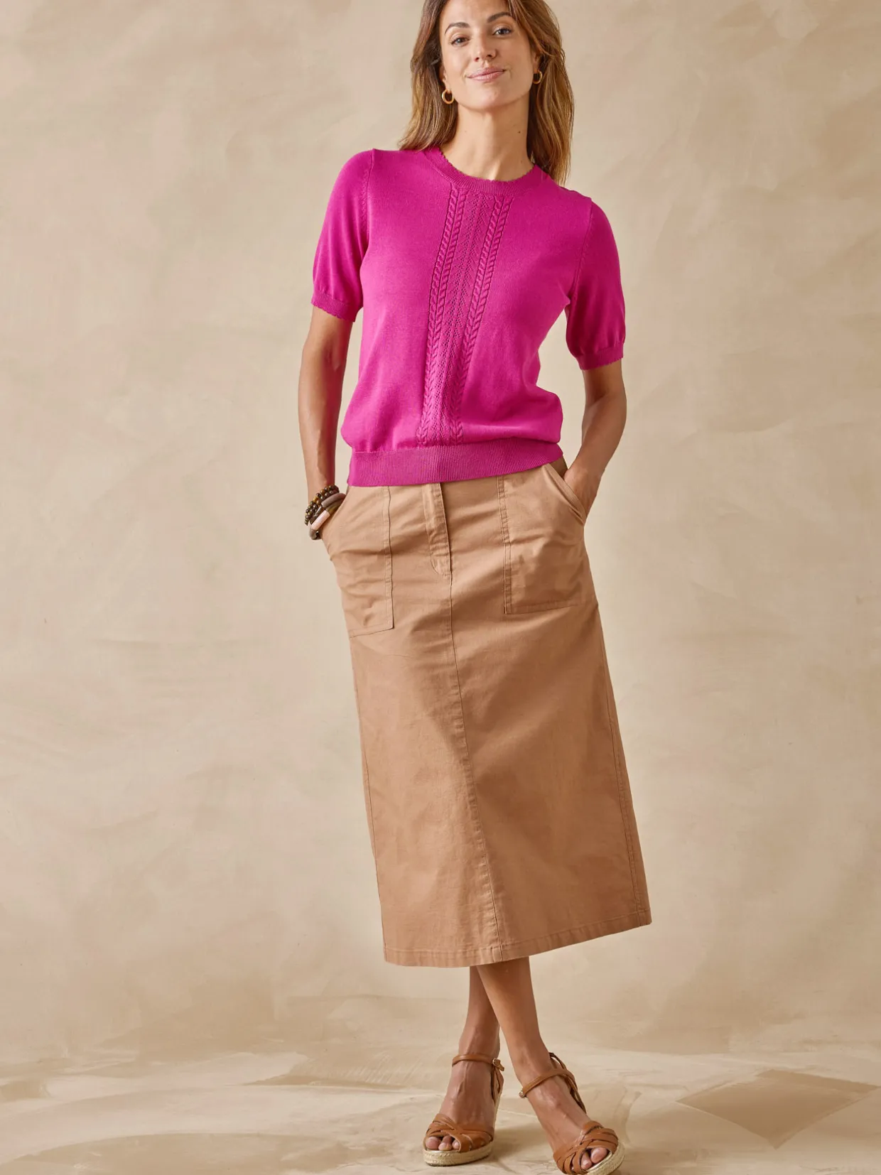 Femme Daxon Pull manches courtes finition écailles