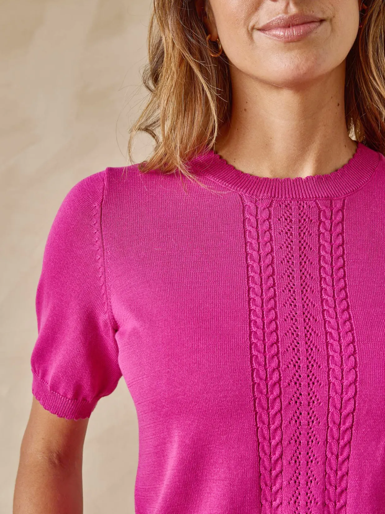 Femme Daxon Pull manches courtes finition écailles