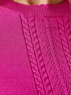 Femme Daxon Pull manches courtes finition écailles