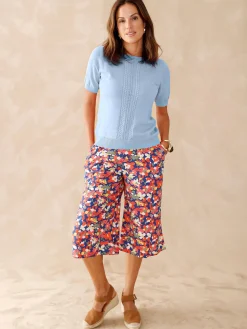 Femme Daxon Pull manches courtes finition écailles