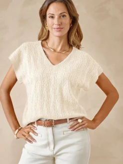 Femme Daxon Pull manches T avec laine