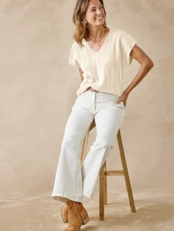 Femme Daxon Pull manches T avec laine