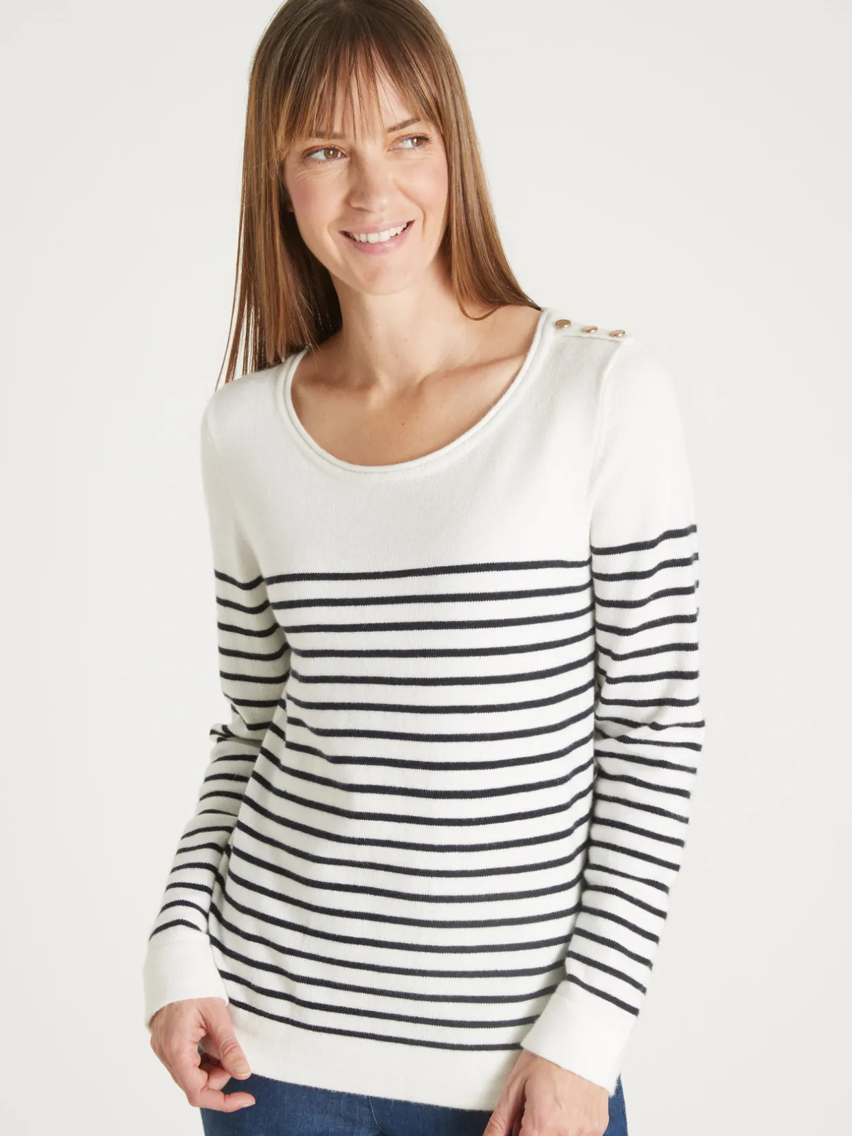 Femme Daxon Pull marinière col rond