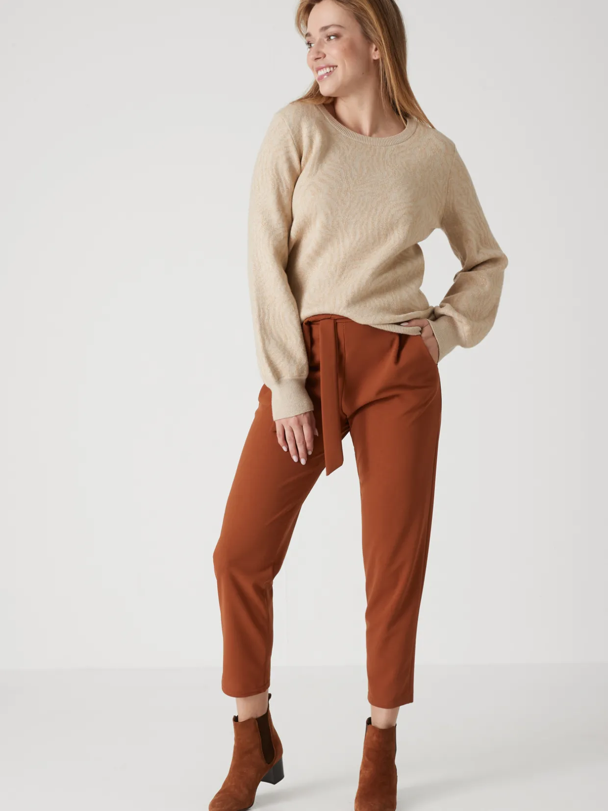 Femme Daxon Pull motif jacquard paysage