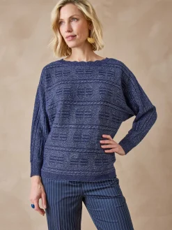 Femme Daxon Pull point fantaisie avec laine