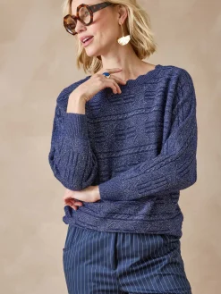 Femme Daxon Pull point fantaisie avec laine