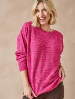 Femme Daxon Pull point fantaisie avec laine