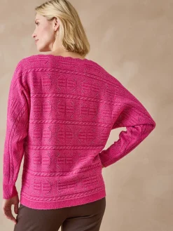 Femme Daxon Pull point fantaisie avec laine