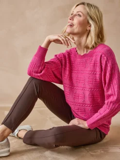 Femme Daxon Pull point fantaisie avec laine