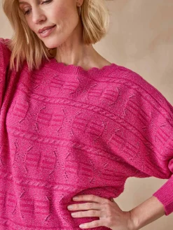 Femme Daxon Pull point fantaisie avec laine