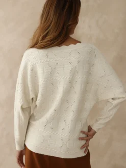 Femme Daxon Pull point fantaisie avec laine