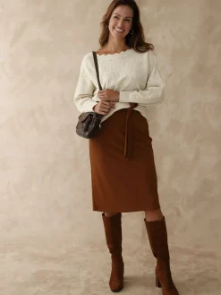 Femme Daxon Pull point fantaisie avec laine