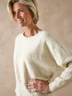 Femme Daxon Pull point fantaisie avec laine