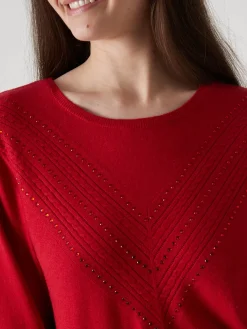 Femme Daxon Pull point fantaisie détails rivets