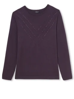 Femme Daxon Pull point fantaisie détails rivets