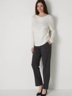 Femme Daxon Pull point fantaisie détails rivets