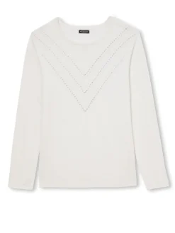 Femme Daxon Pull point fantaisie détails rivets
