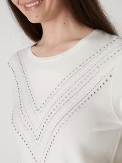 Femme Daxon Pull point fantaisie détails rivets