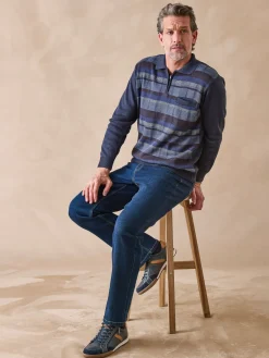 Homme Daxon Pull polo zippé avec laine