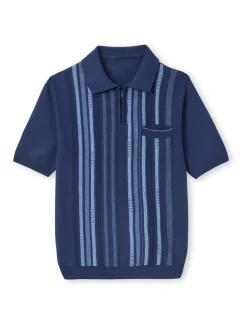 Homme Daxon Pull polo zippé manches courtes