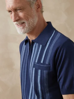 Homme Daxon Pull polo zippé manches courtes