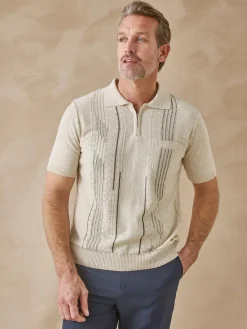 Homme Daxon Pull polo zippé manches courtes