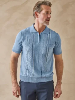 Homme Daxon Pull polo zippé manches courtes