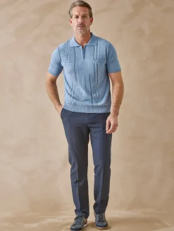 Homme Daxon Pull polo zippé manches courtes