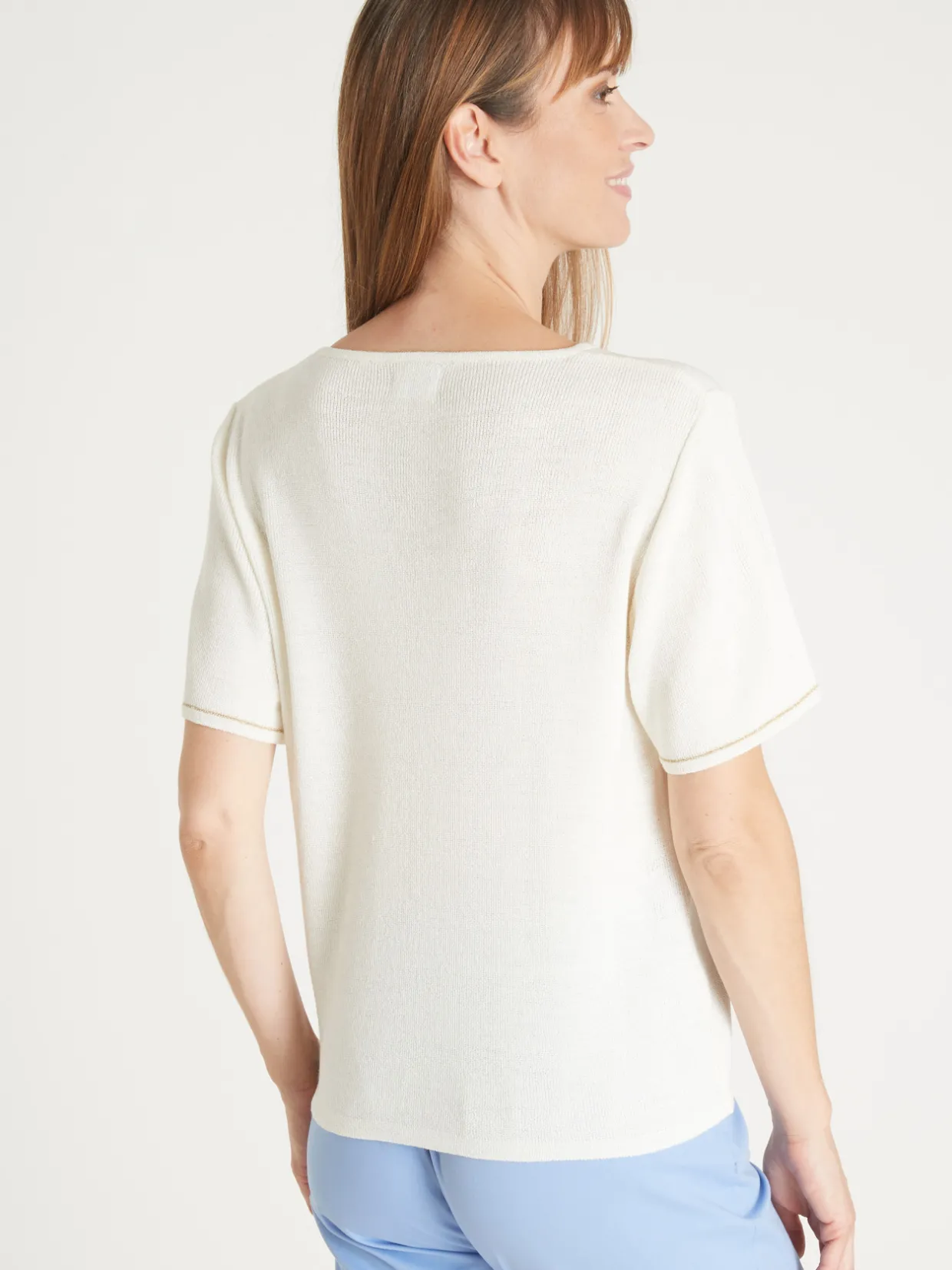 Femme Daxon Pull raffiné avec broderies