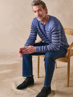 Homme Daxon Pull rayé avec laine