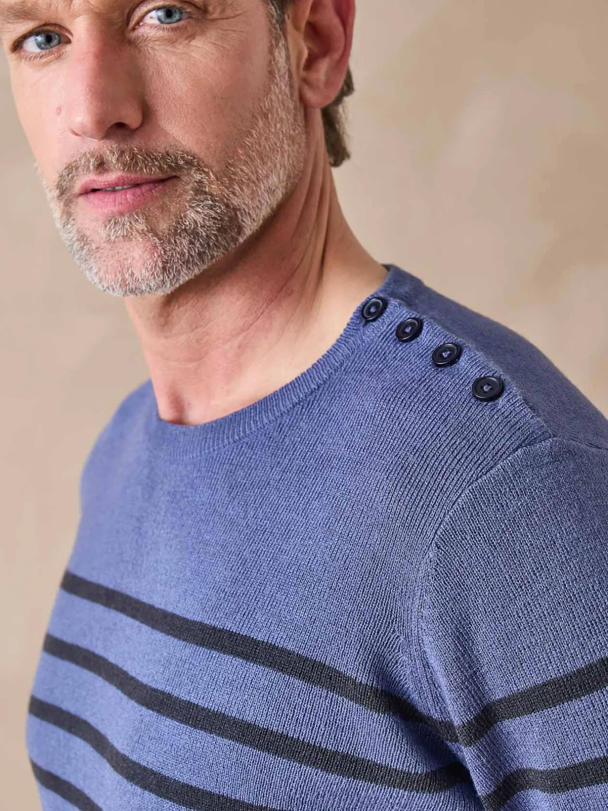 Homme Daxon Pull rayé avec laine