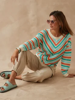 Femme Daxon Pull rayé point fantaisie