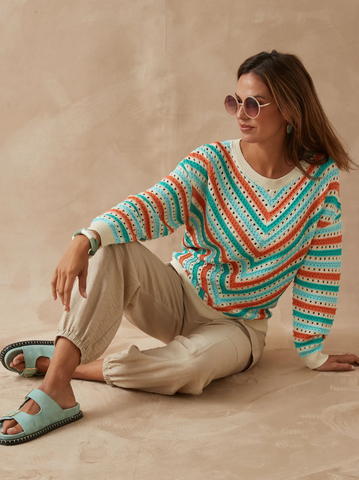 Femme Daxon Pull rayé point fantaisie