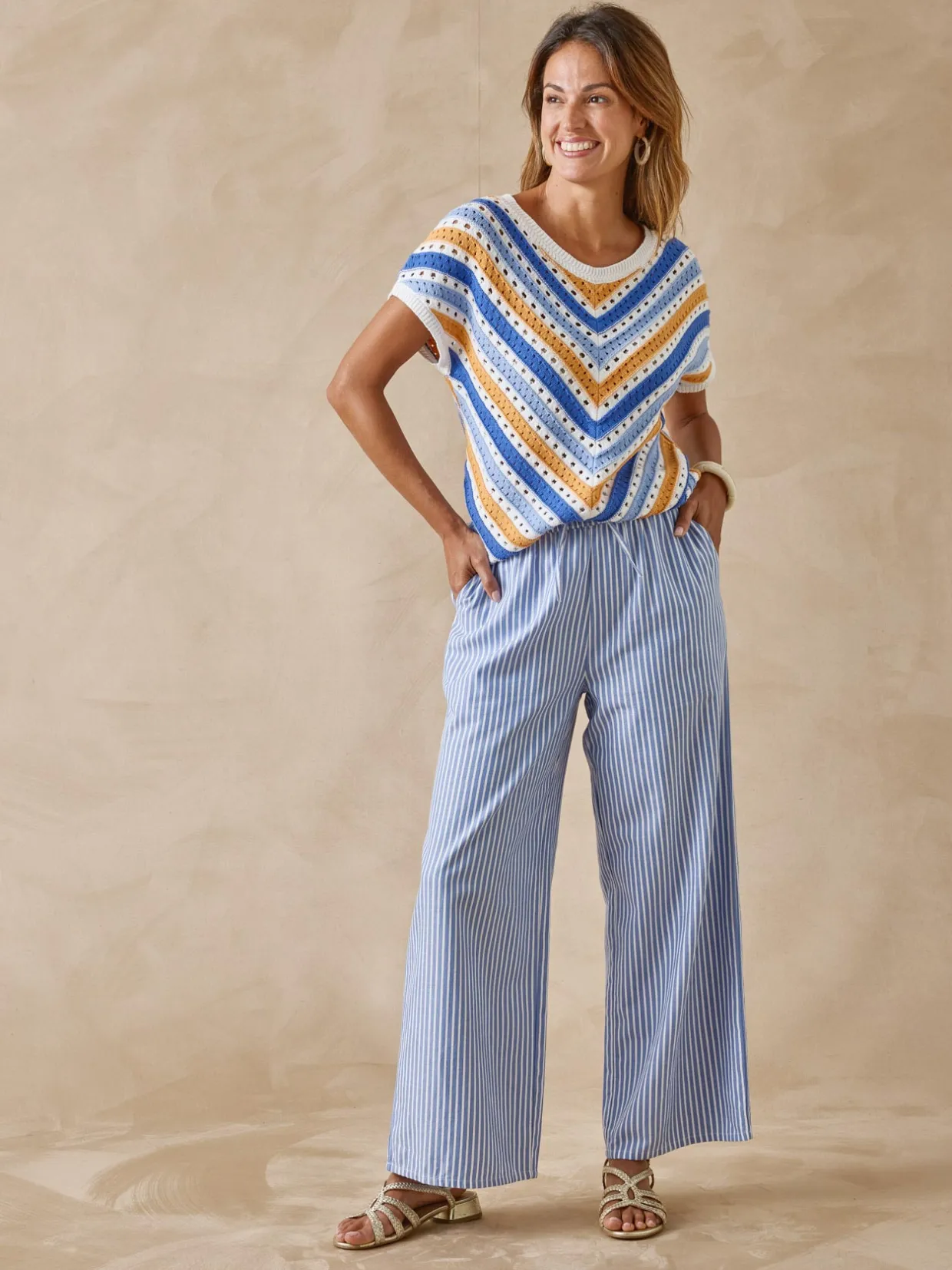 Femme Daxon Pull rayé point fantaisie