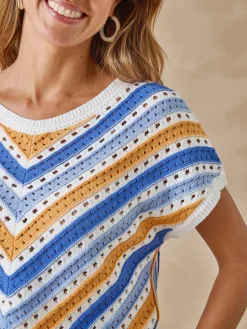 Femme Daxon Pull rayé point fantaisie