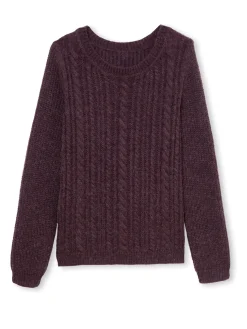 Femme Daxon Pull torsadé avec laine et mohair