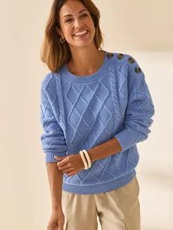 Femme Daxon Pull torsadé col rond