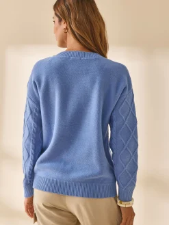 Femme Daxon Pull torsadé col rond