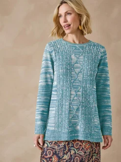 Femme Daxon Pull torsadé encolure ronde