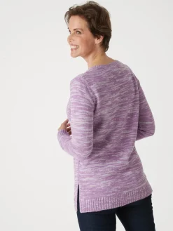 Femme Daxon Pull torsadé encolure ronde