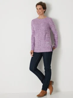 Femme Daxon Pull torsadé encolure ronde