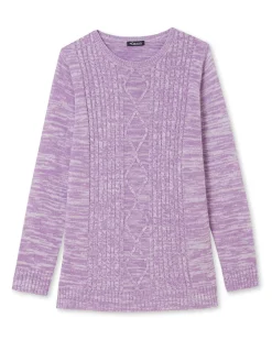 Femme Daxon Pull torsadé encolure ronde