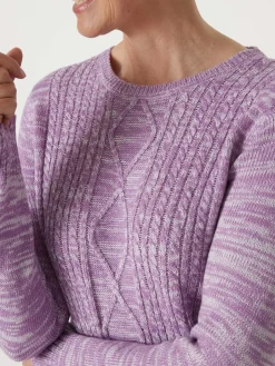 Femme Daxon Pull torsadé encolure ronde