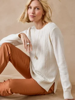 Femme Daxon Pull torsadé encolure ronde