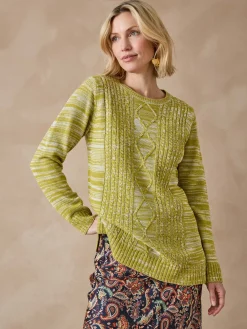 Femme Daxon Pull torsadé encolure ronde