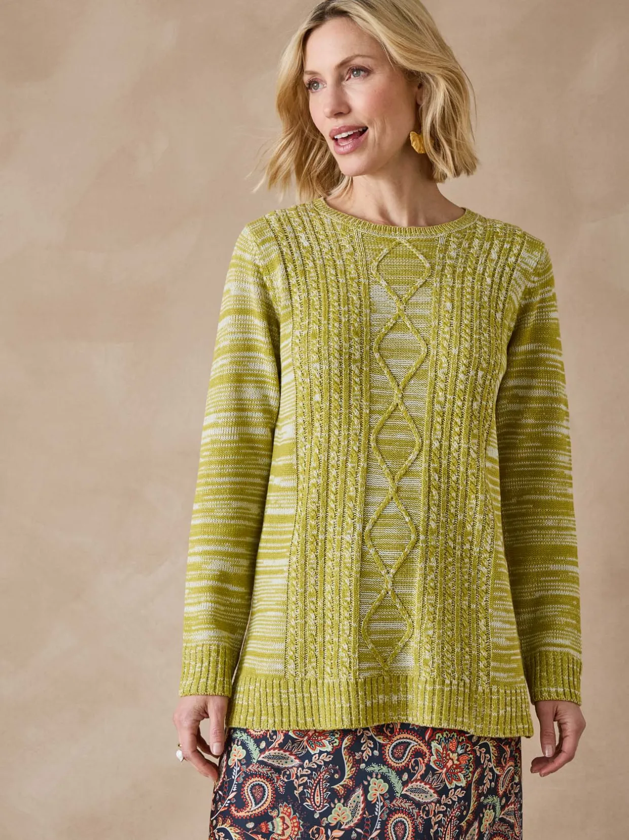 Femme Daxon Pull torsadé encolure ronde